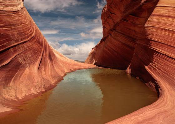 The Flooded Wave The entrance to The Wave in Coyote Buttes North, Arizona